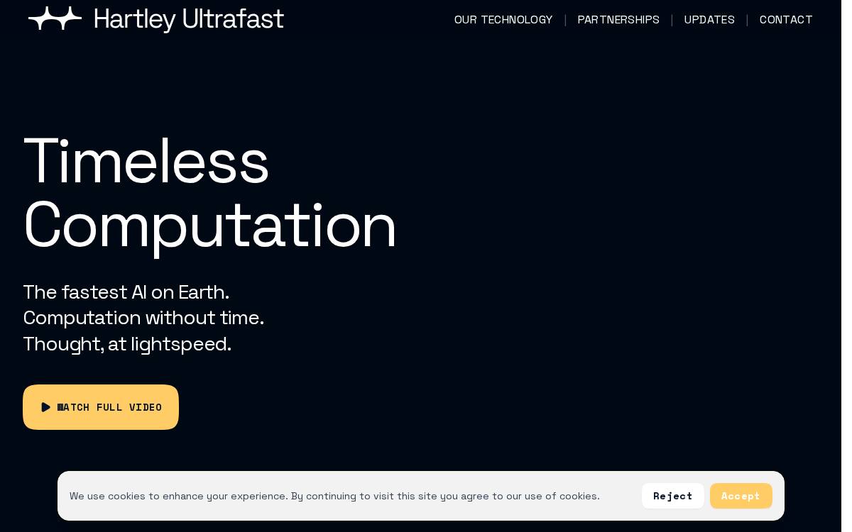 Hartley Ultrafast website preview