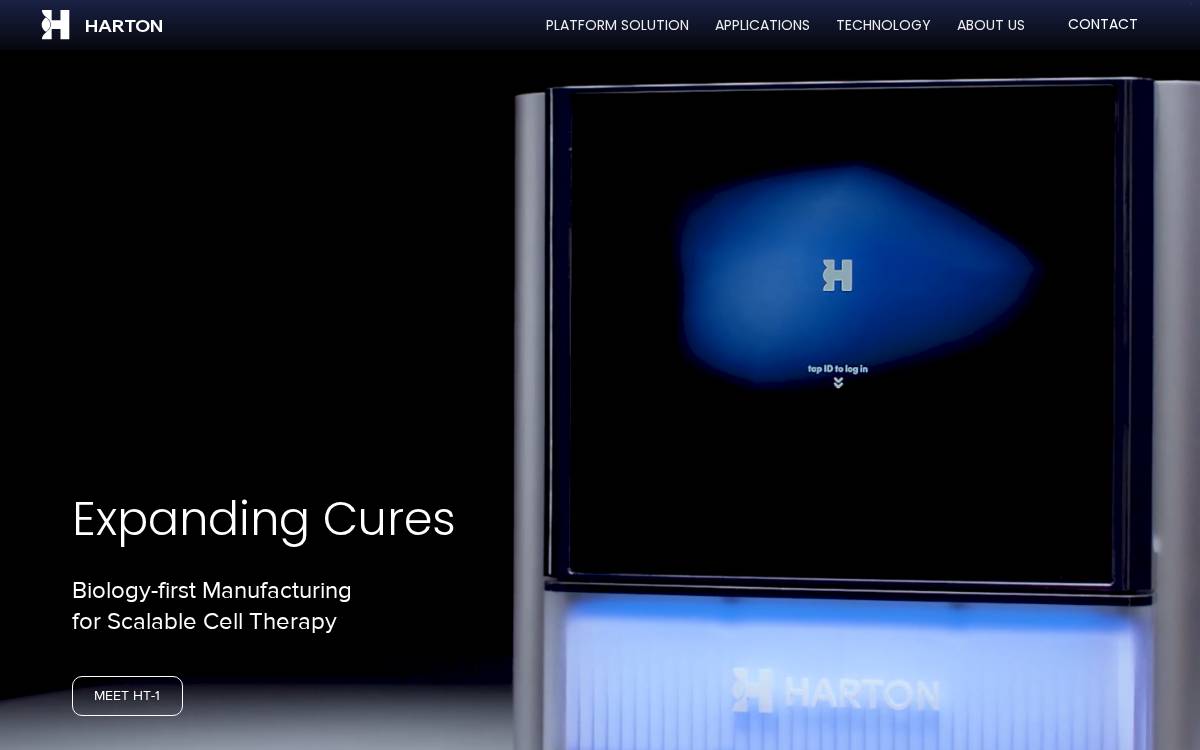 Harton Therapeutics website preview