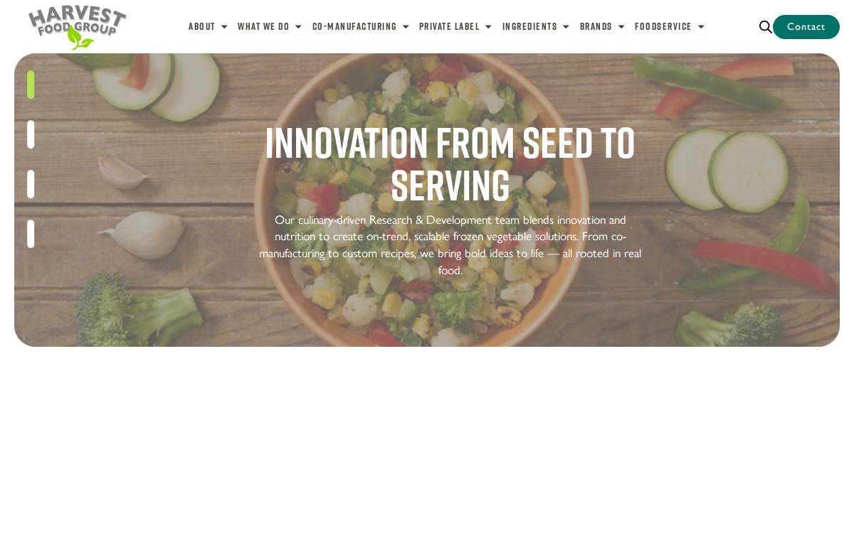 Harvest Food Group website preview