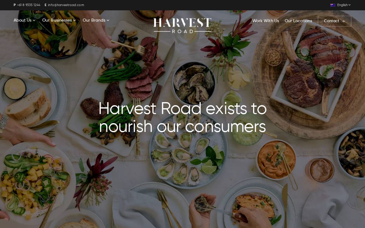 Harvest Road website preview