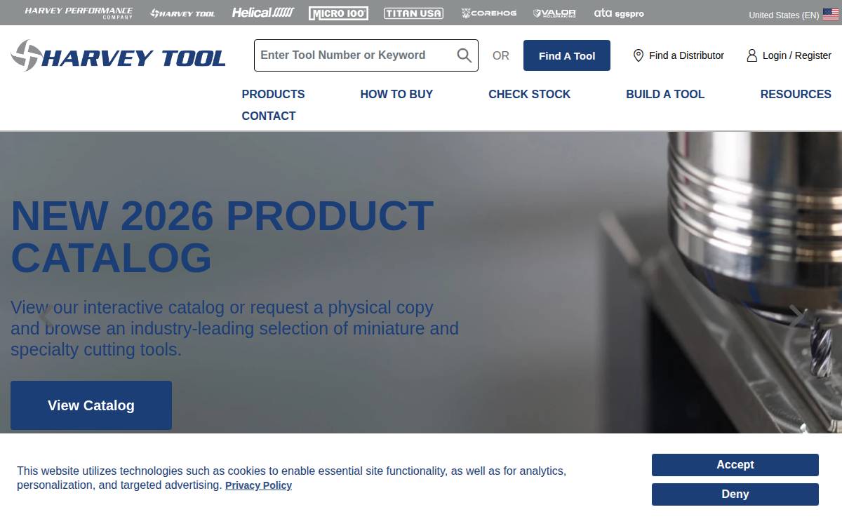 Harveytool website preview