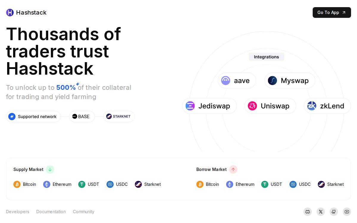 Hashstack website preview