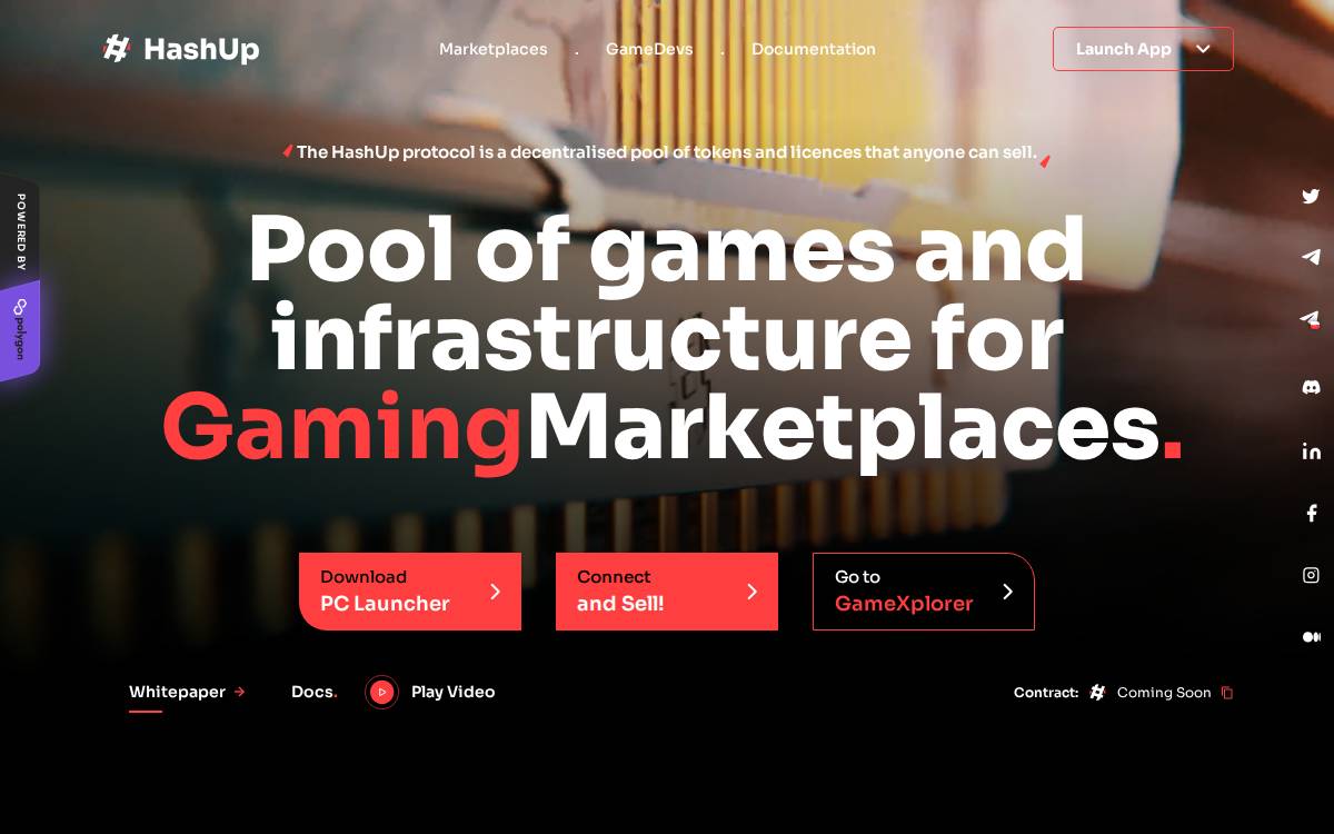 Hashup website preview