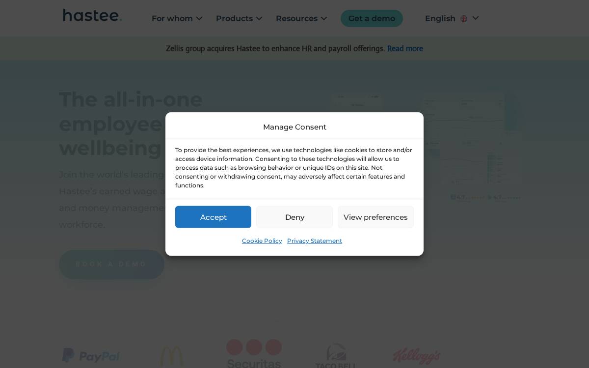 Hastee website preview