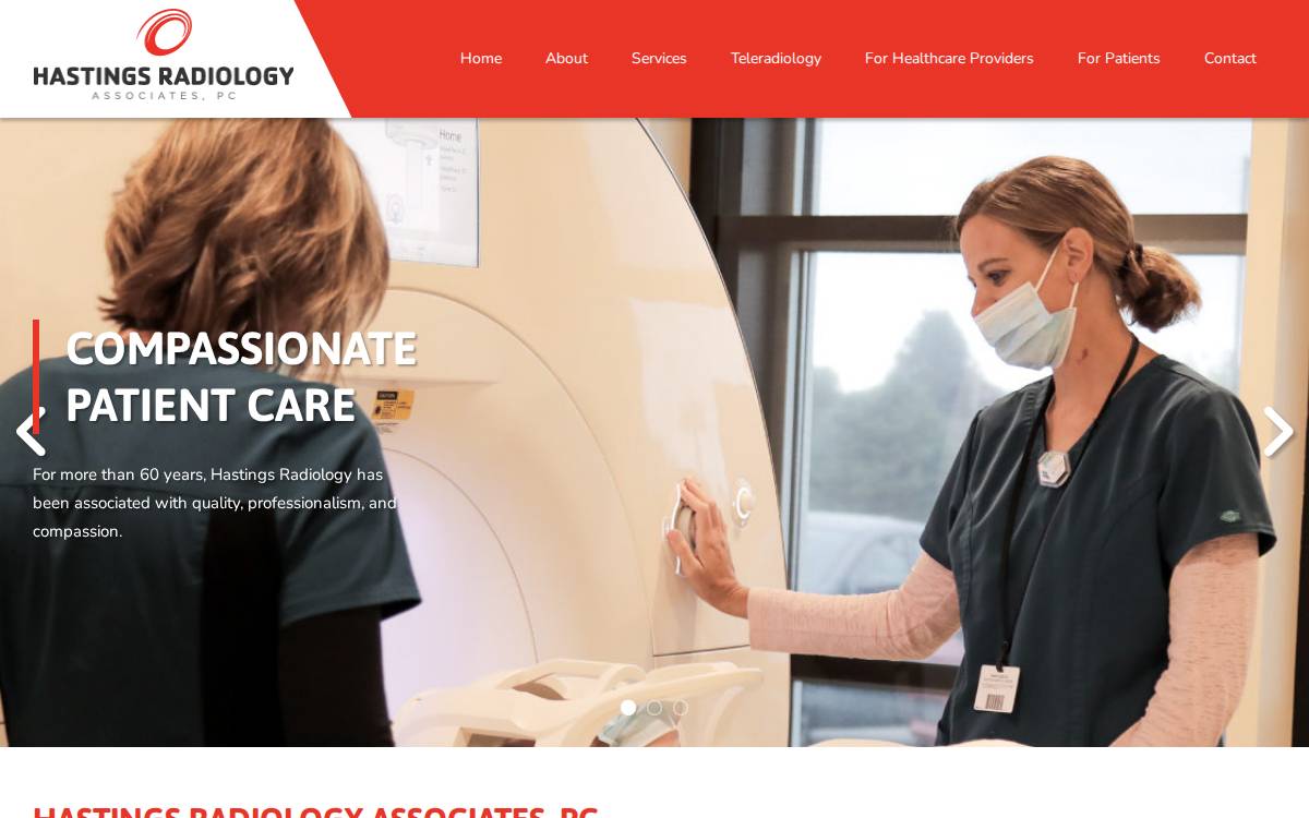 Hastings Medical Imaging website preview