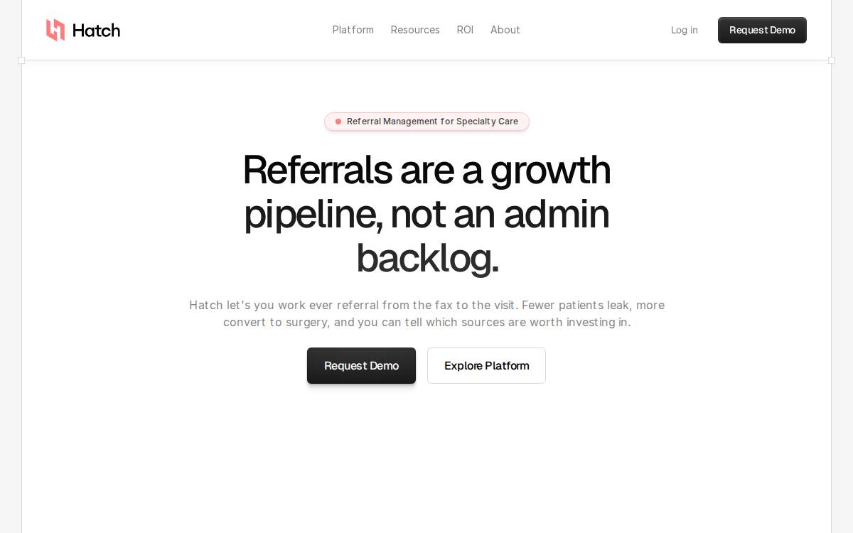 Hatch website preview