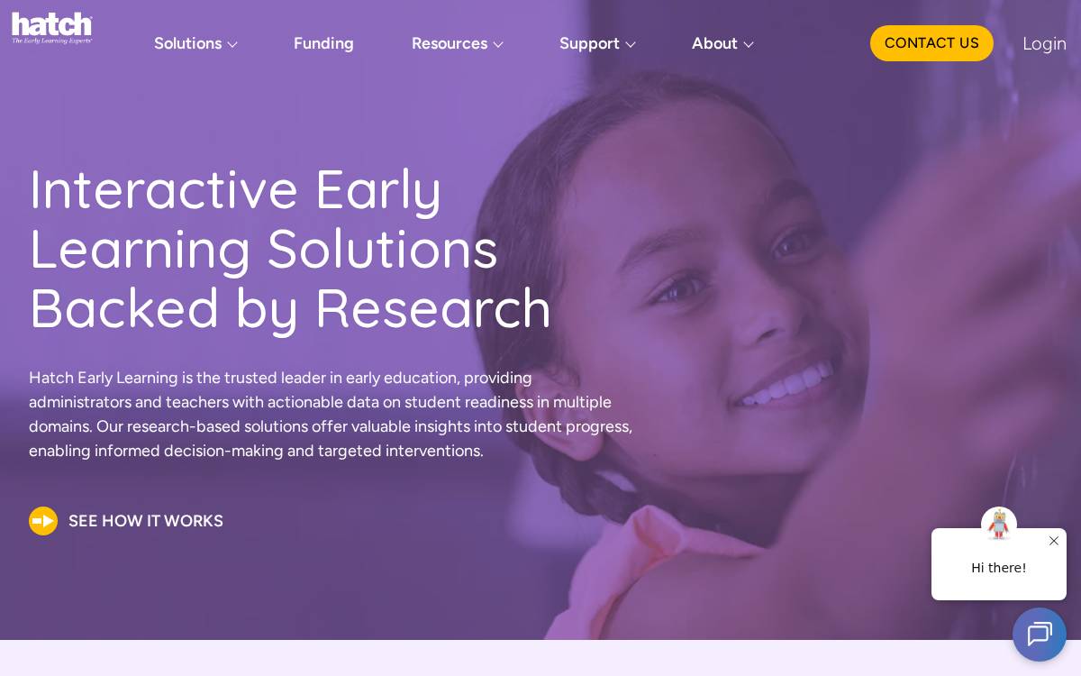 Hatch Early Learning website preview