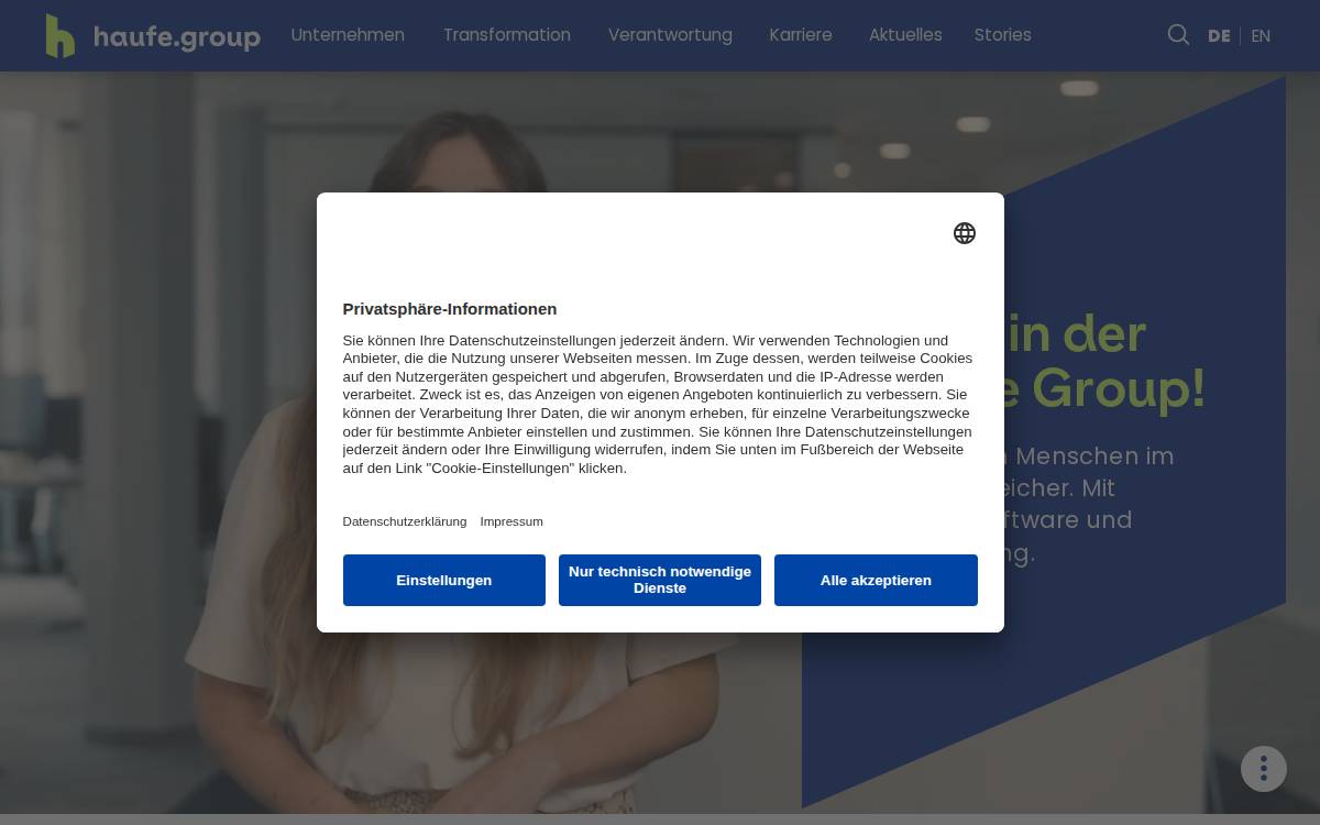 Haufe Group website preview