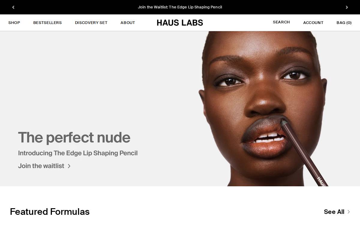 Haus Labs website preview