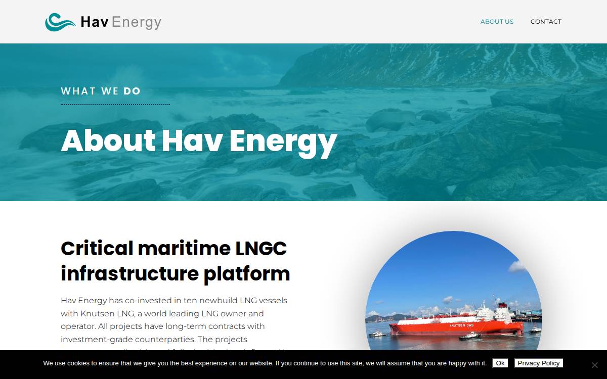 Hav Energy website preview