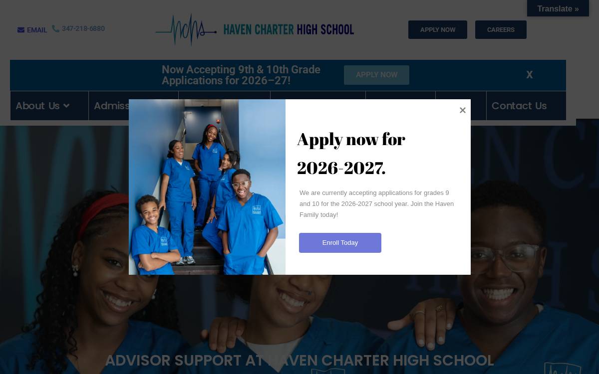 Haven Charter School 1 School | NY High website preview