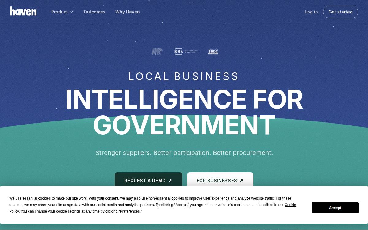 Haven Network website preview