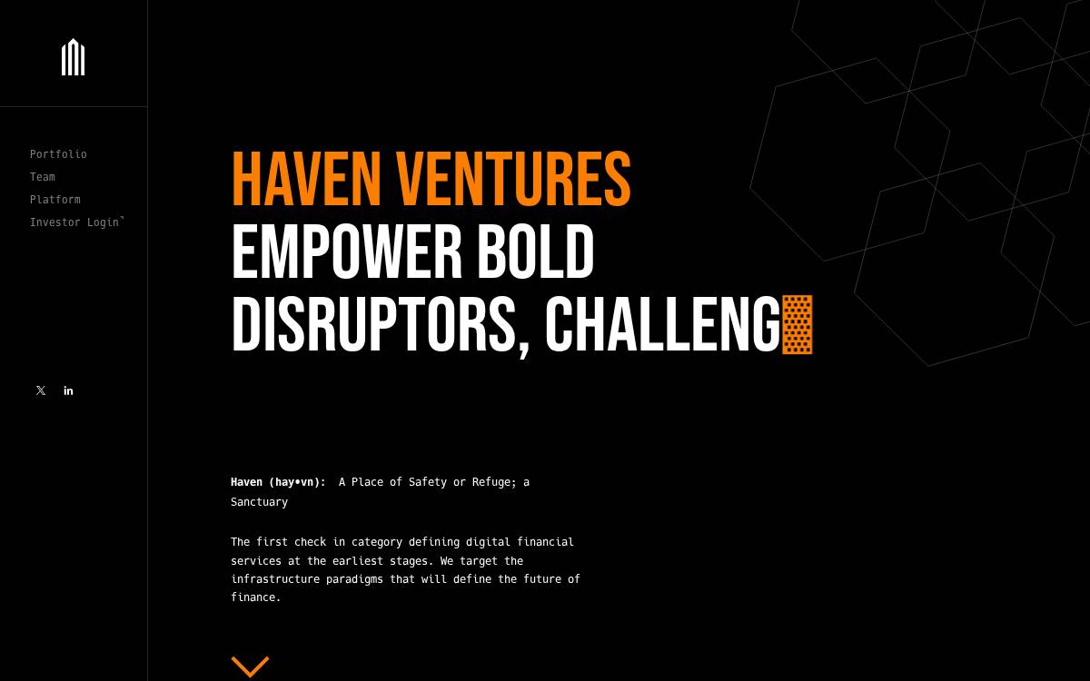 HAVEN VENTURES website preview
