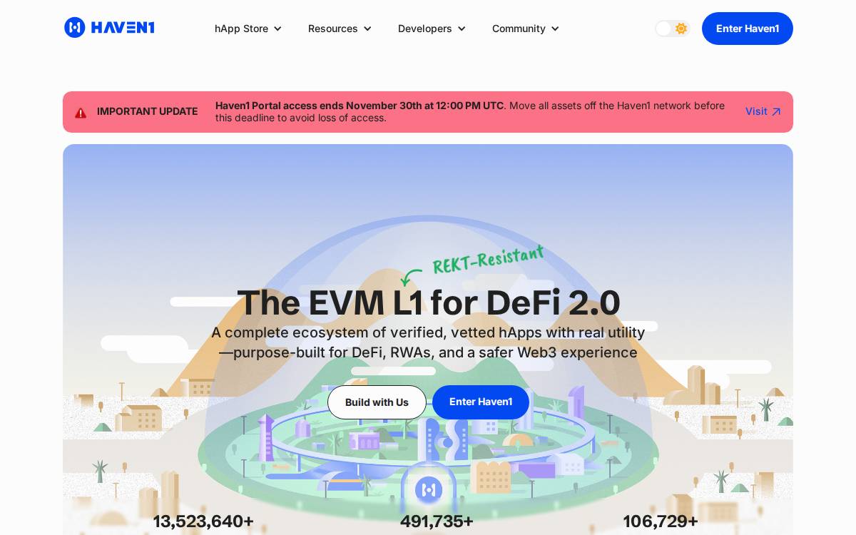 Haven1 website preview