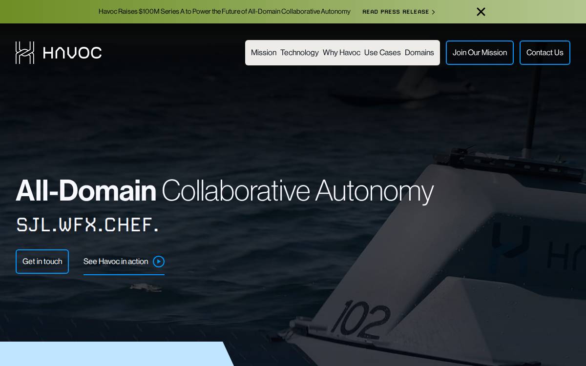 Havoc AI website preview