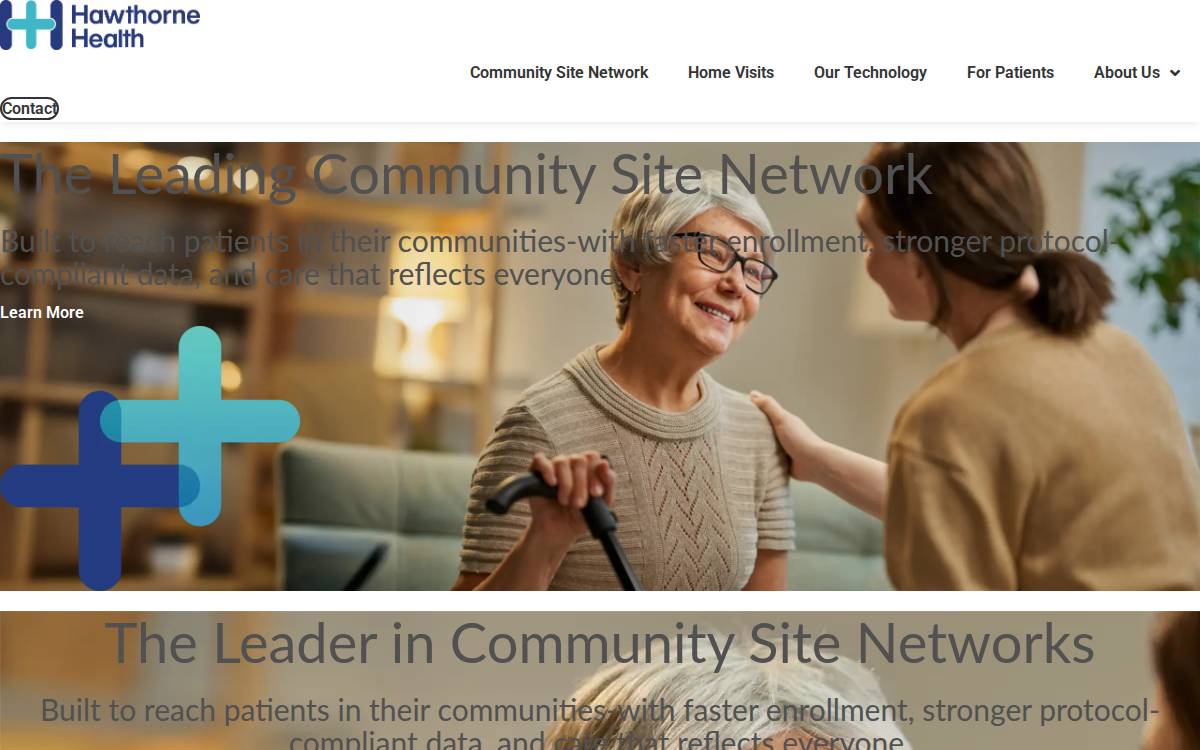 Hawthorne Health website preview