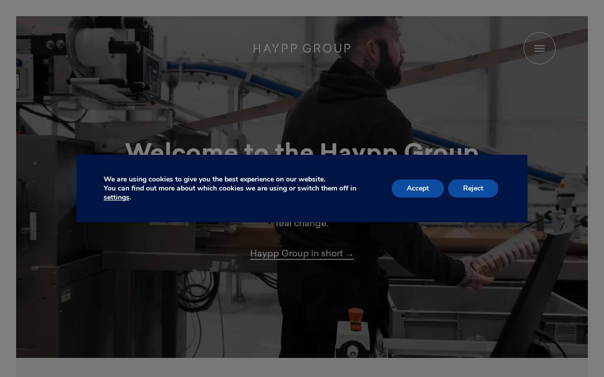 Haypp Group website preview
