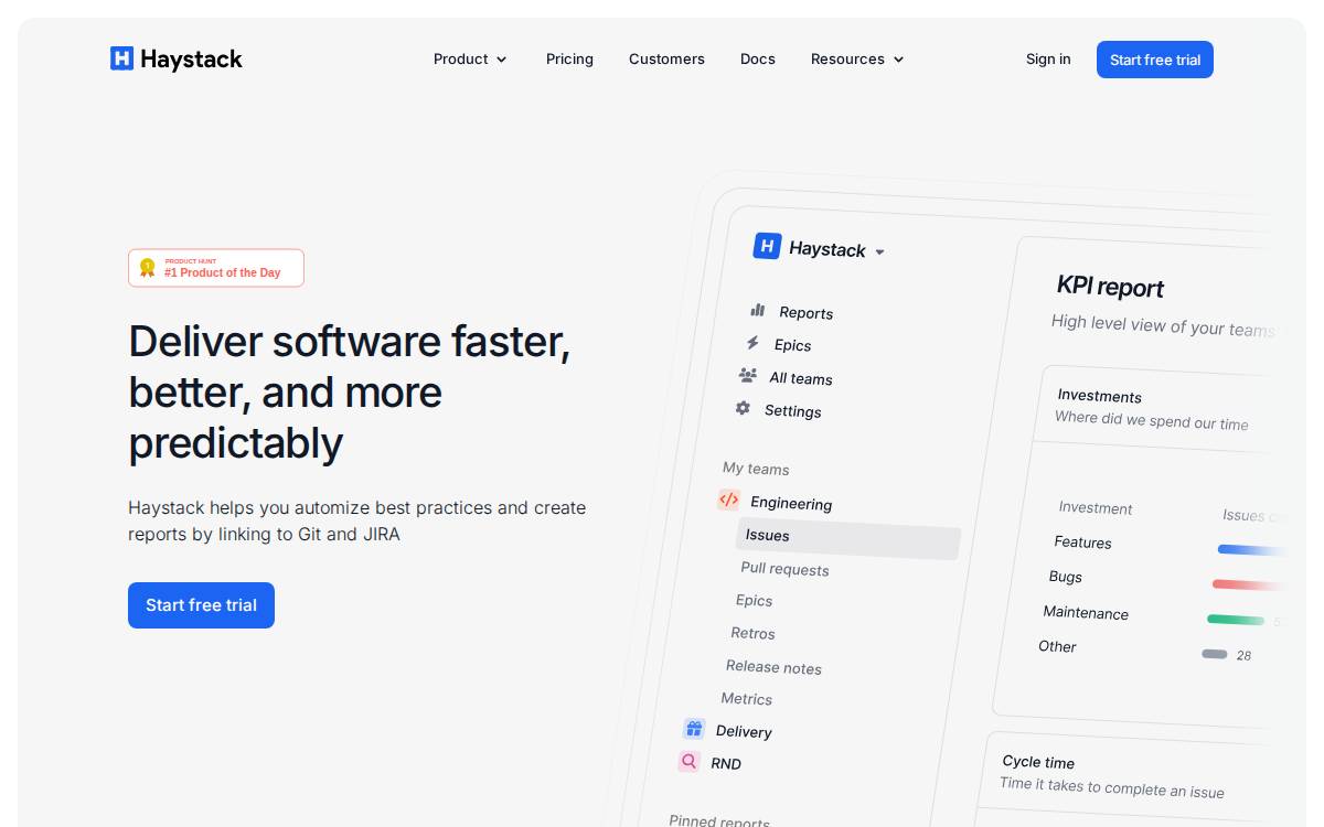 Haystack website preview