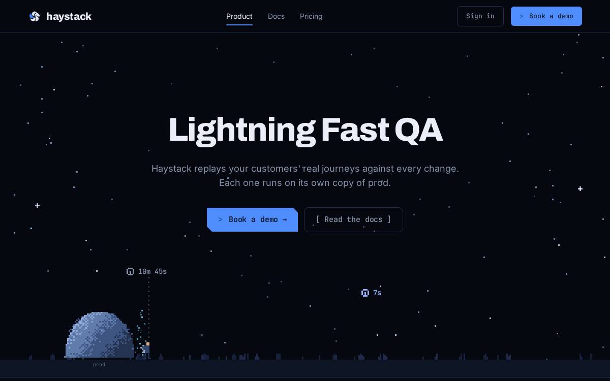 Haystack website preview