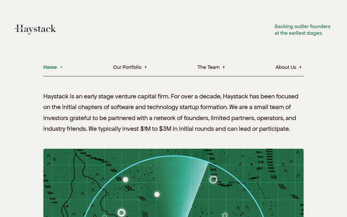 Haystack website preview