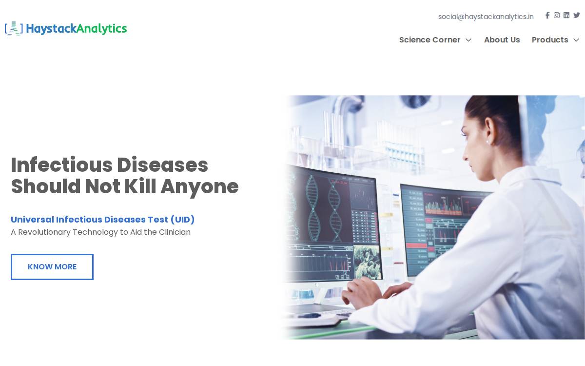 HaystackAnalytics website preview