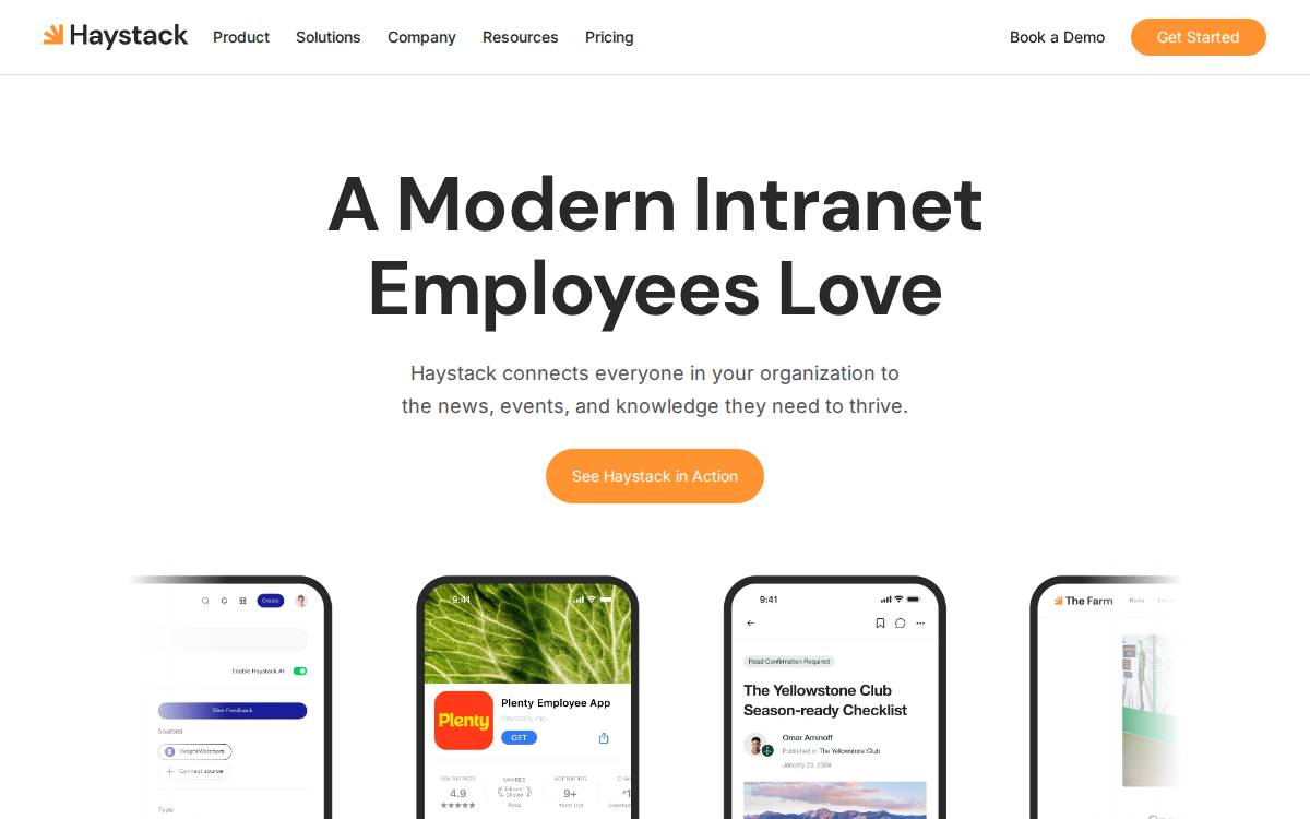 Haystack Team website preview