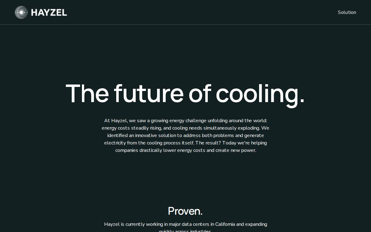 Hayzel website preview