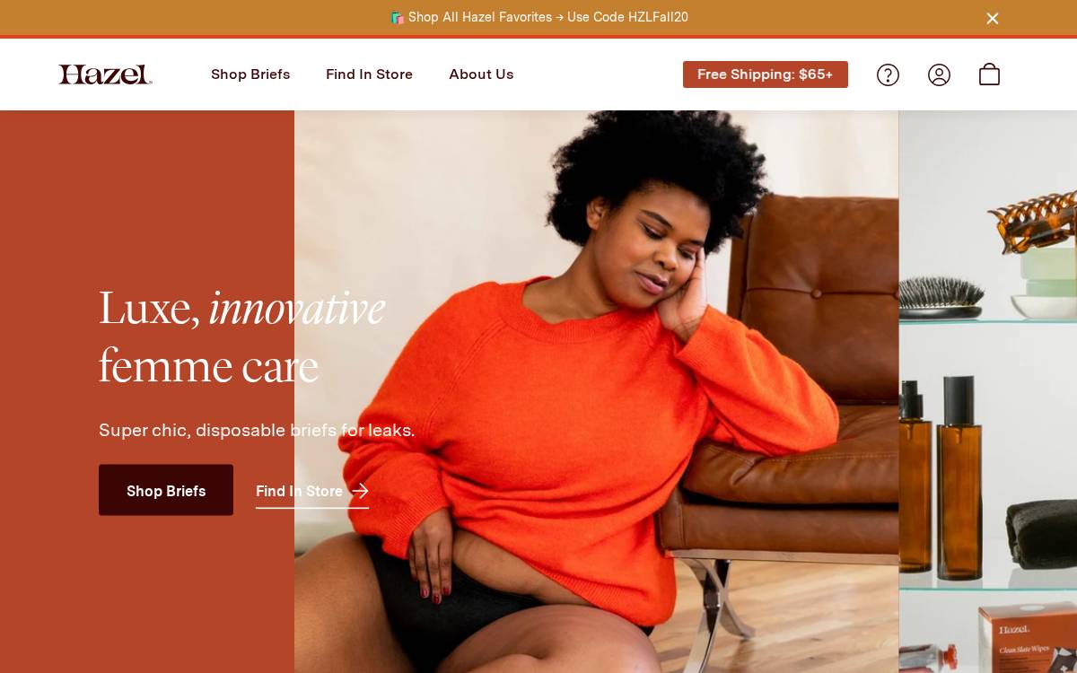 Hazel website preview