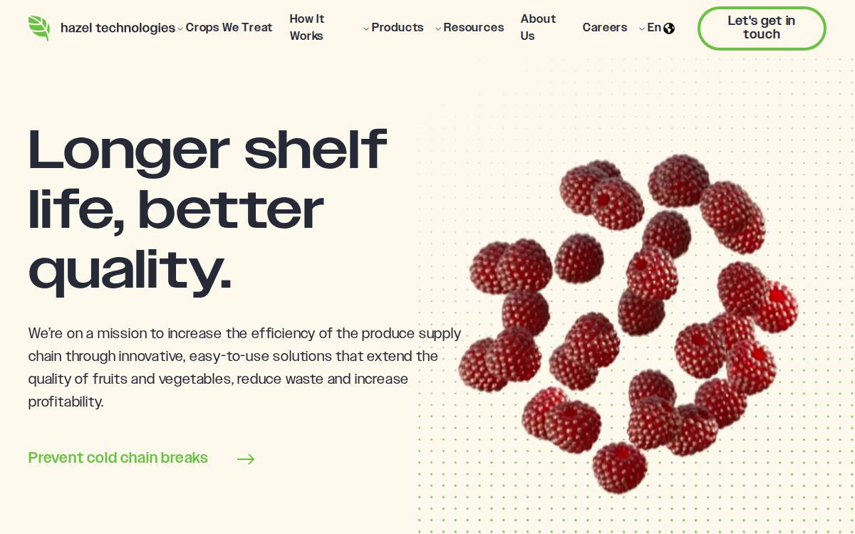 Hazel Technologies Inc website preview