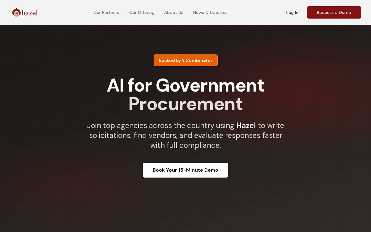 Hazel website preview