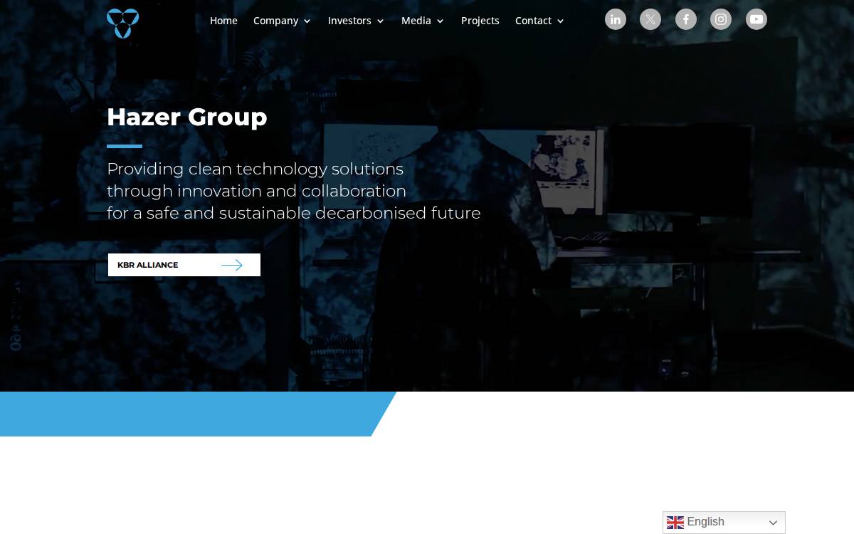 Hazer Group Limited website preview