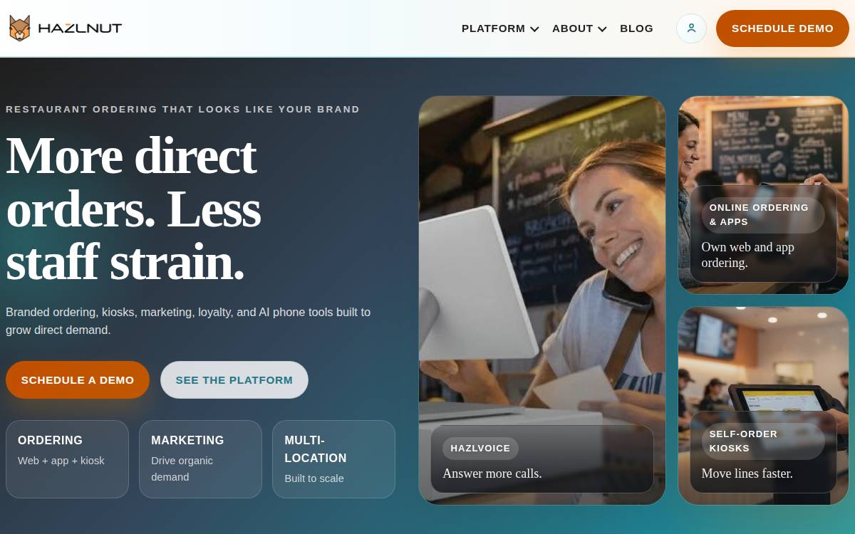 Hazlnut website preview