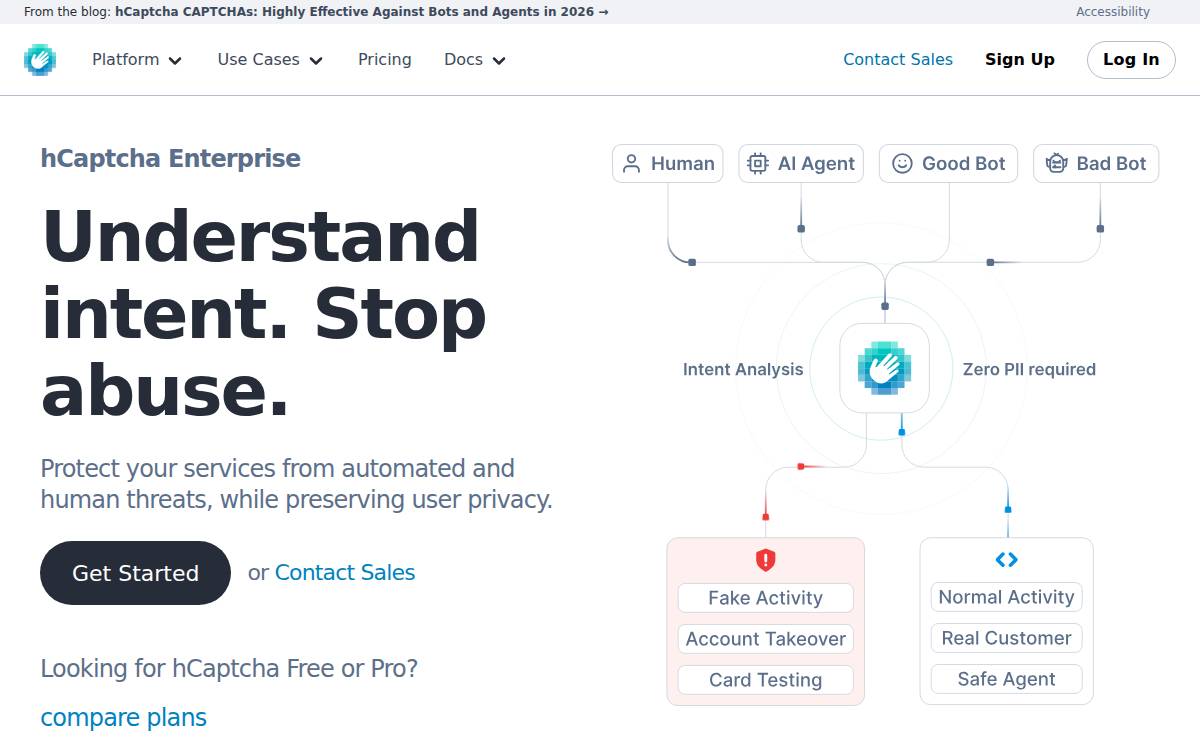 hCaptcha website preview