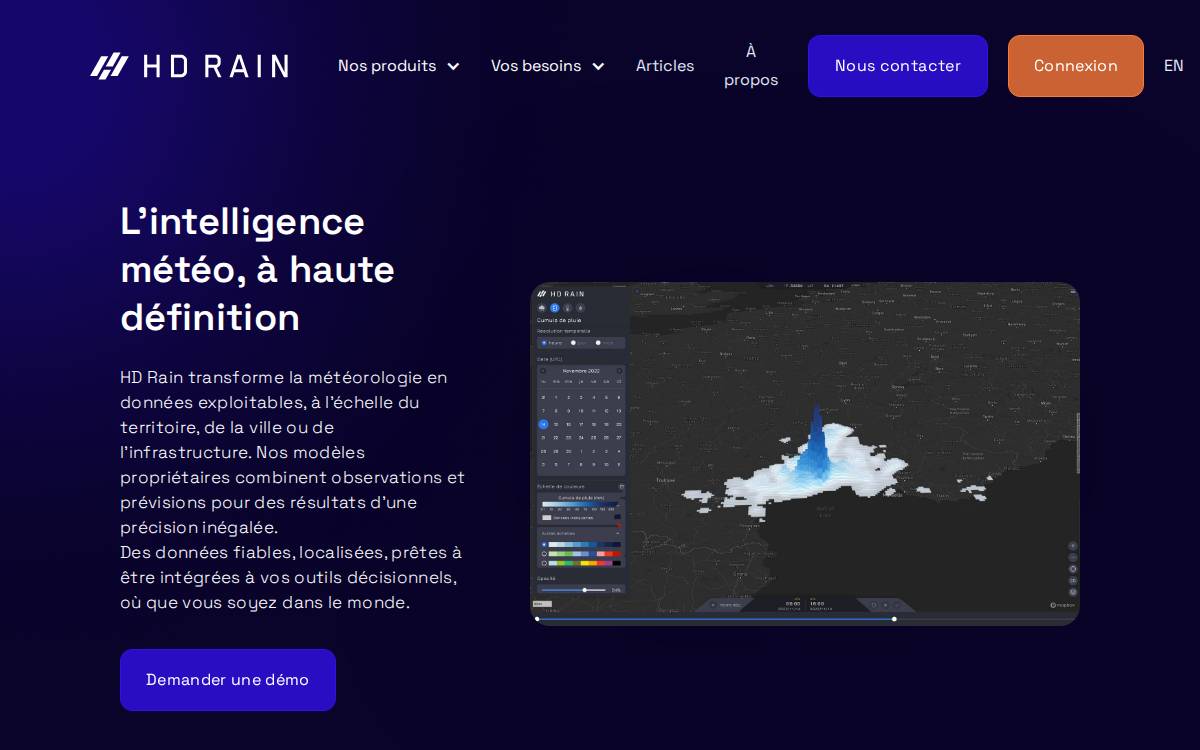 HD Rain website preview
