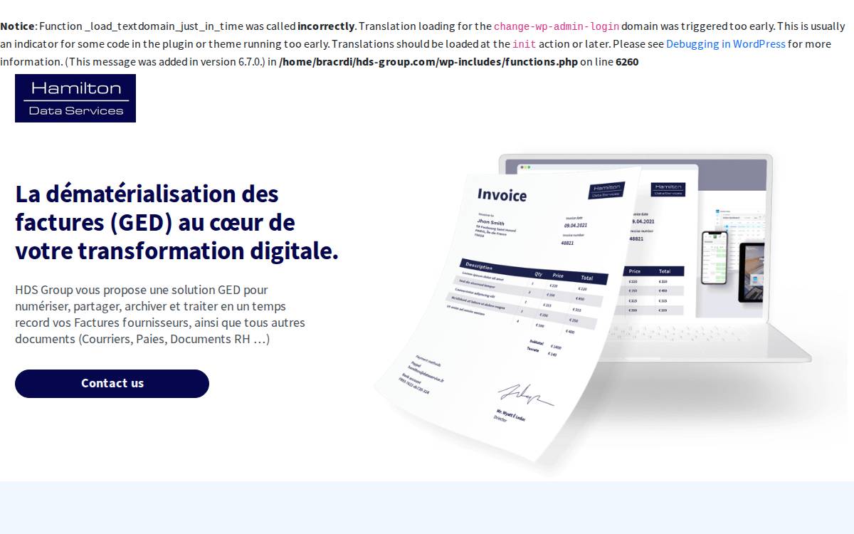 HDS Group website preview