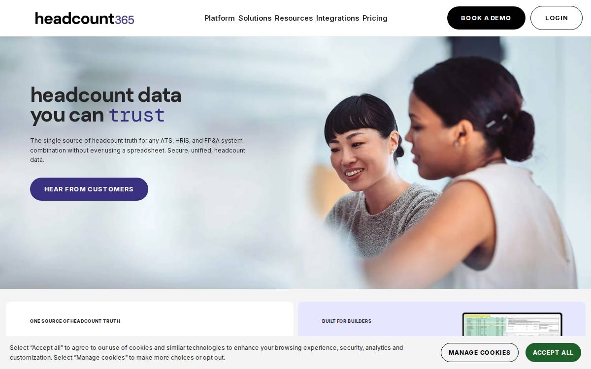 Headcount365 careers website preview