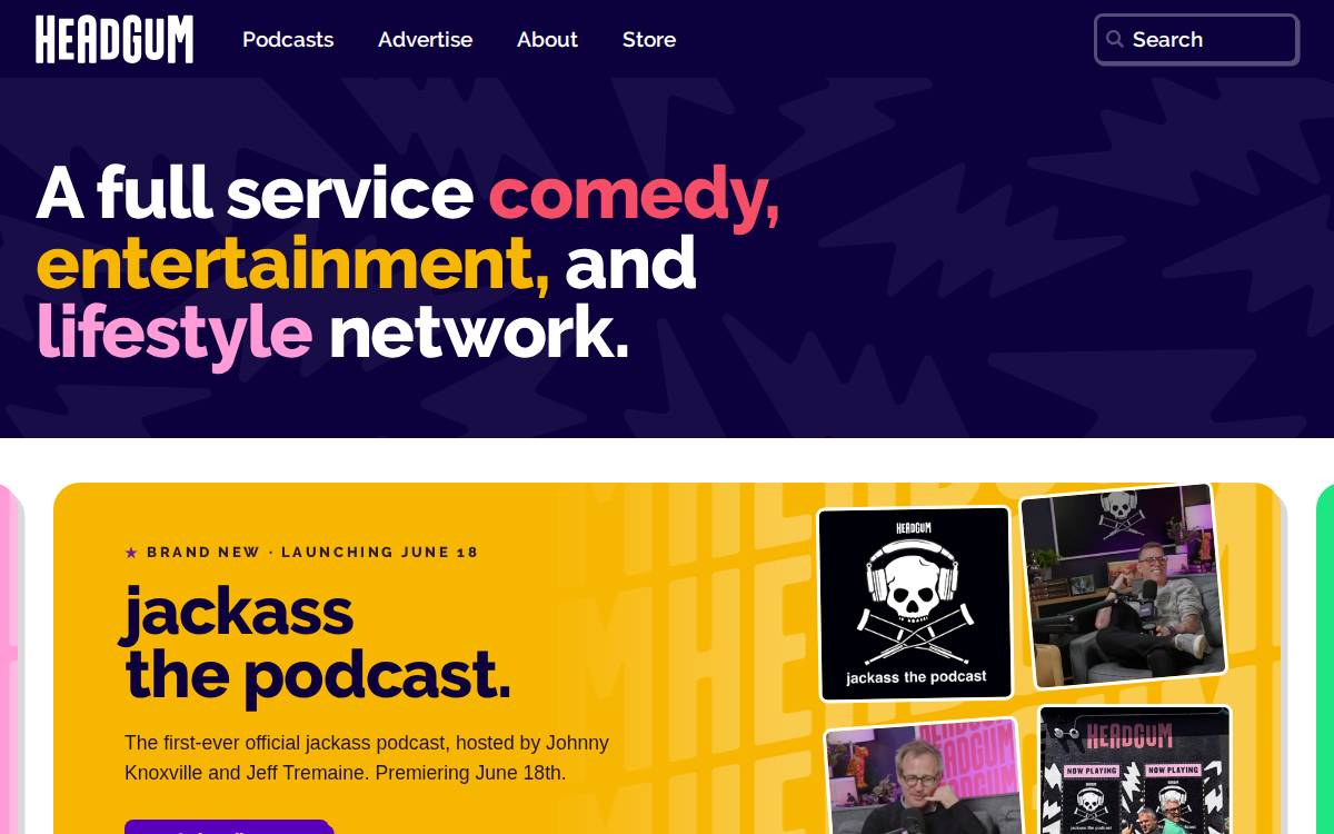 HeadGum website preview