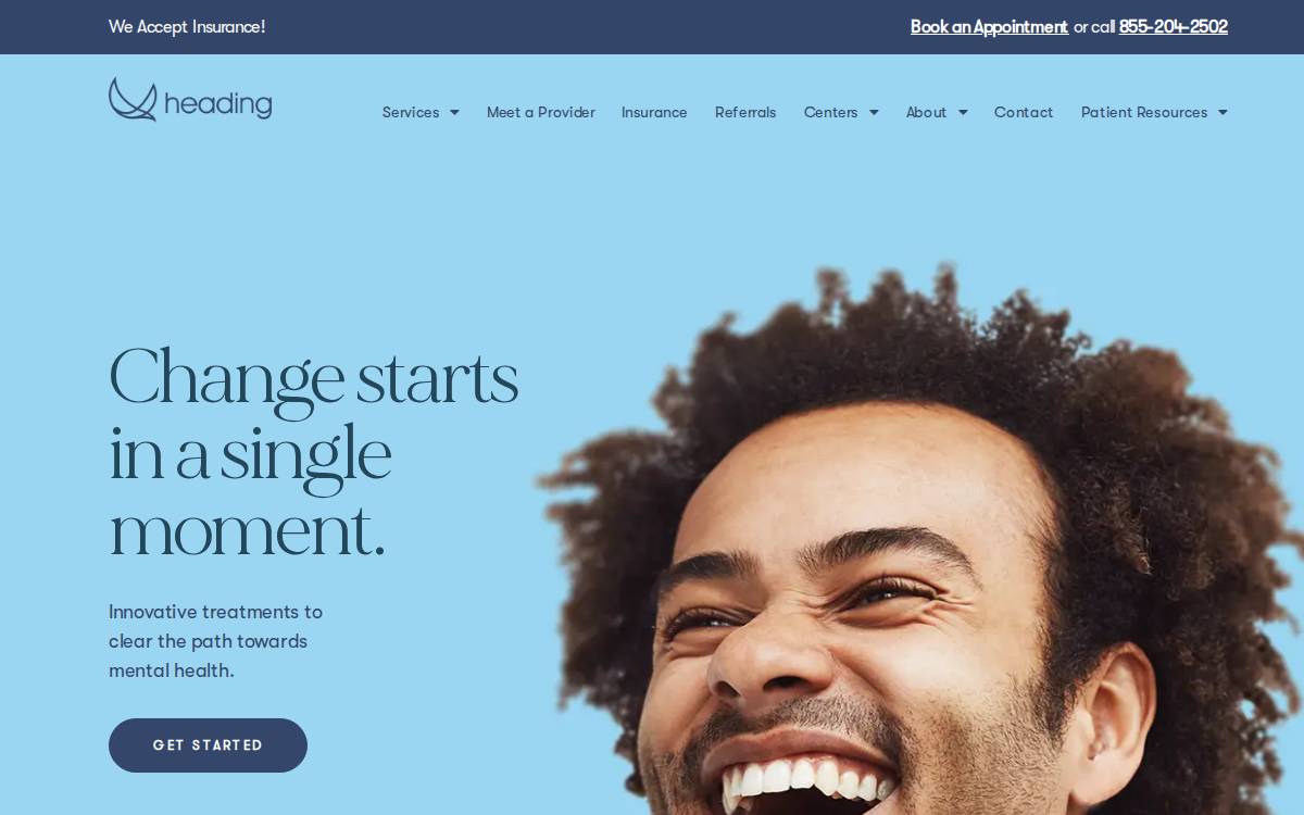 Heading website preview