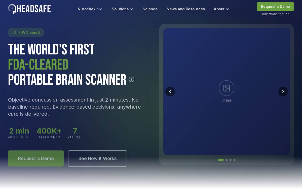 Headsafe website preview