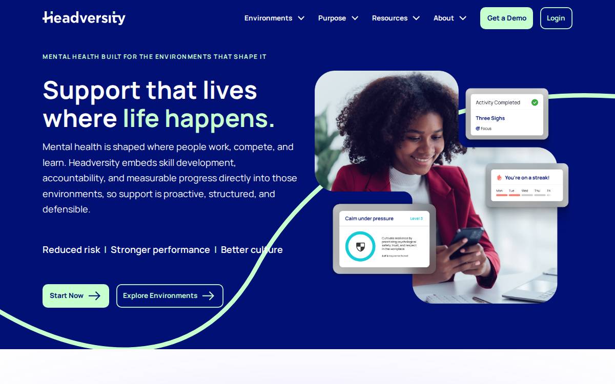 Headversity website preview
