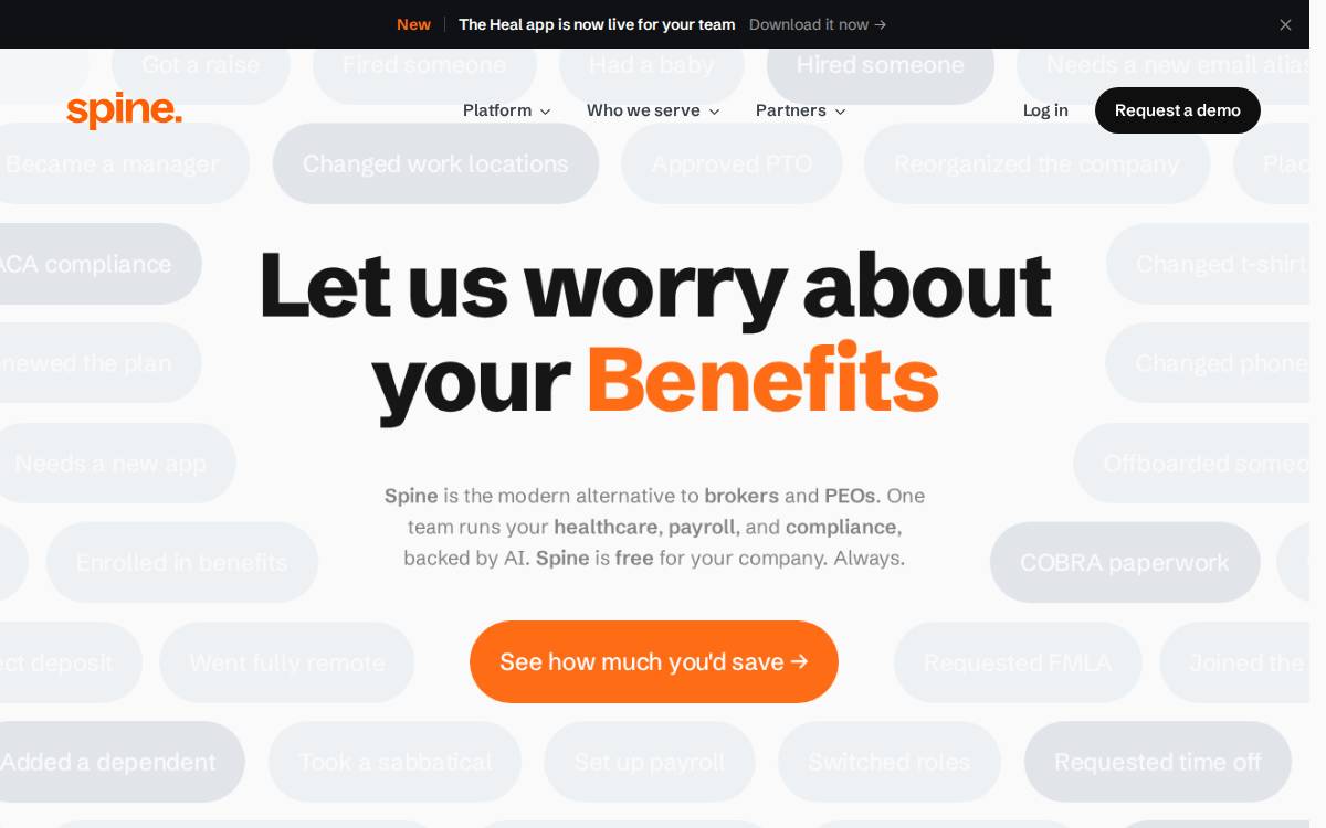 Heal website preview