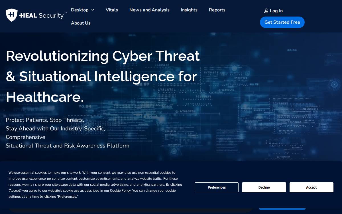 Heal Security website preview