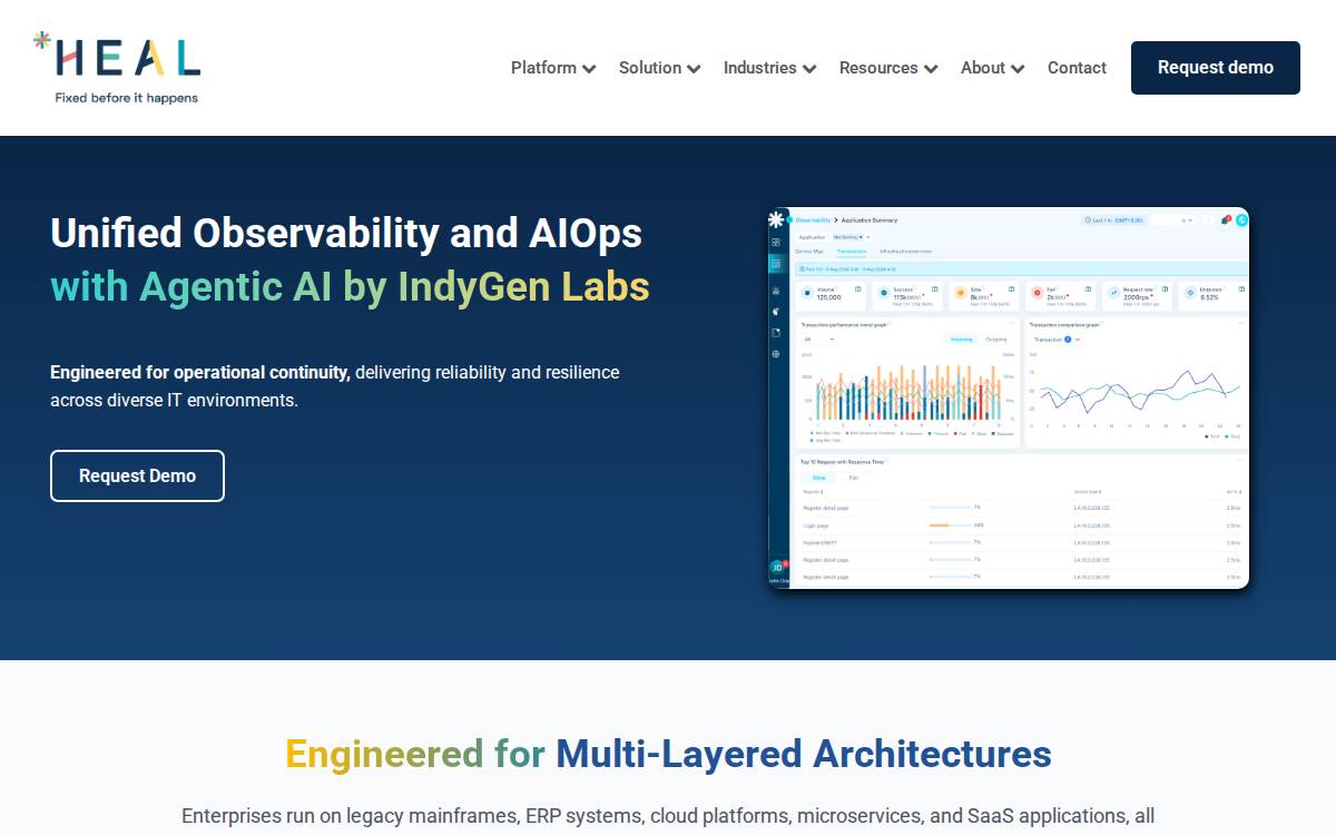 Heal Software website preview