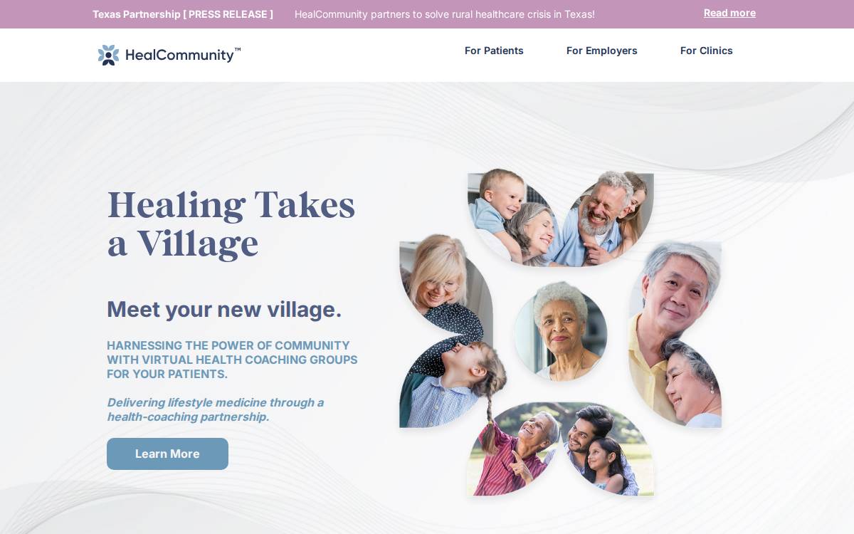 Healcommunity website preview