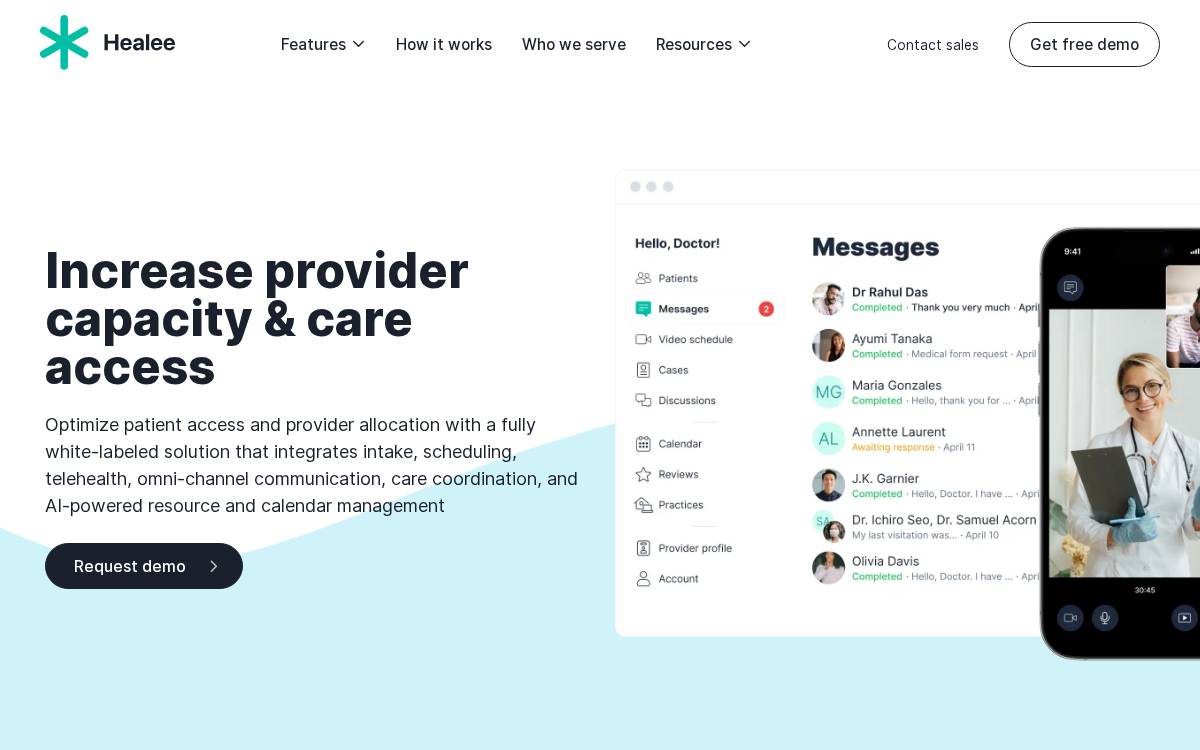 Healee website preview