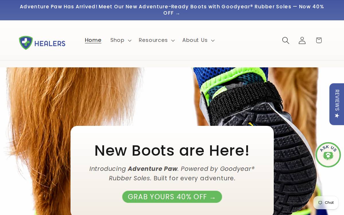 Healers Petcare website preview