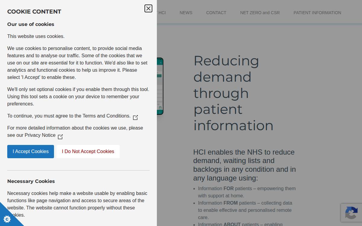 Health and Care Innovations website preview