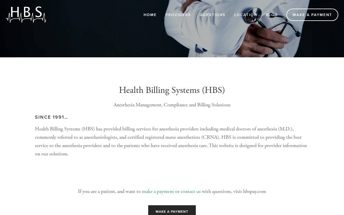 Health Billing Systems website preview