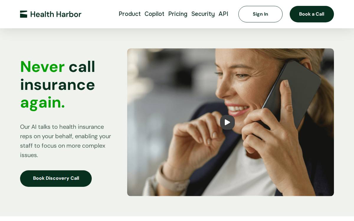 Health Harbor website preview