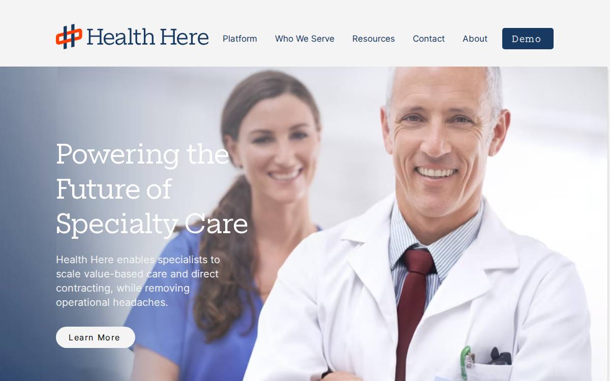 Health Here website preview